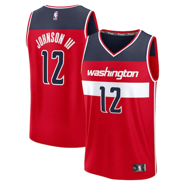 Tre Johnson III Washington Wizards  Youth 2025 NBA Draft First Round Pick Fast Break Replica Jersey - Icon Edition - Red