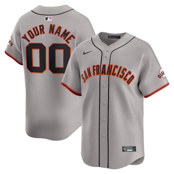 San Francisco Giants Nike Away Limited Custom Jersey - Gray