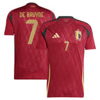 Kevin De Bruyne Belgium National Team adidas 2024 Home Replica Player Jersey - Burgundy