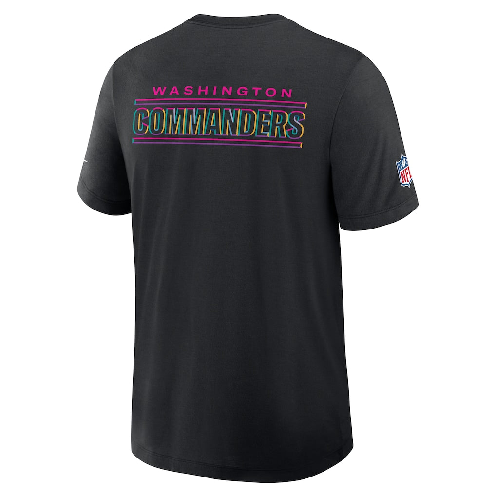 Washington Commanders Nike 2025 NFL Crucial Catch Tri-Blend Dri-FIT T-Shirt - Black