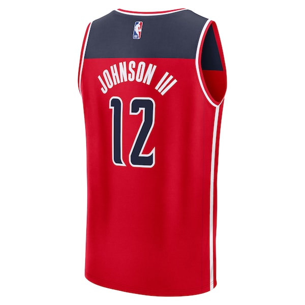 Tre Johnson III Washington Wizards  2025 NBA Draft First Round Pick Fast Break Replica Jersey - Icon Edition - Red