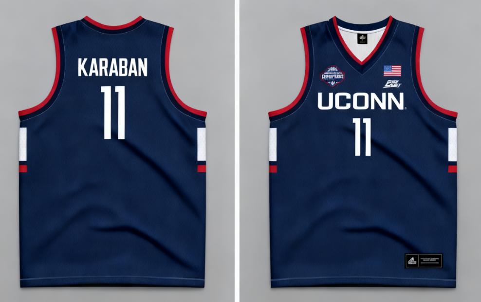 NCAA Men's Basketball : Alex Karaban - National Champions Navy Basketball Jersey