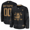 Anaheim Ducks  2024 Military Appreciation Personalized Long Sleeve Practice Jersey - Black