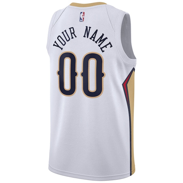 New Orleans Pelicans Nike Unisex Swingman Custom Jersey White - Association Edition
