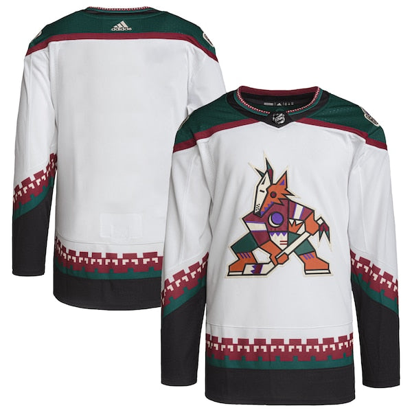 Arizona Coyotes adidas Men's Away Primegreen Authentic Blank Jersey - White