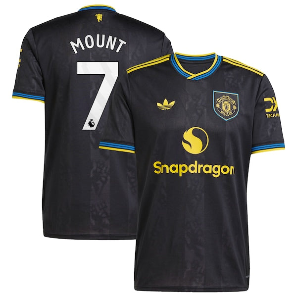Mason Mount Manchester United adidas 2025/26 Third Replica Player Jersey - Black/White
