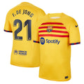 Frenkie de Jong Barcelona Nike Youth 2022/23 Fourth Breathe Stadium Replica Player Jersey - Yellow