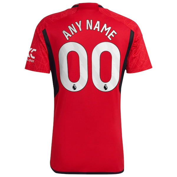 Manchester United adidas 2023/24 Home Replica Custom Jersey - Red