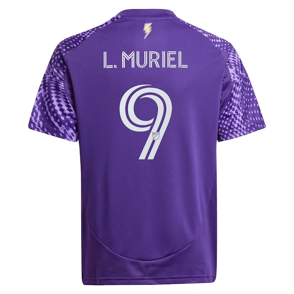 Luis Muriel Orlando City SC adidas Youth 2025 Perfect Storm Replica Player Jersey - Purple
