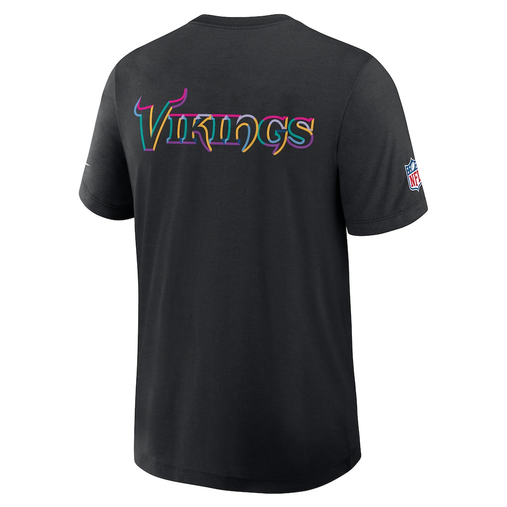 Minnesota Vikings Nike 2025 NFL Crucial Catch Tri-Blend Dri-FIT T-Shirt - Black