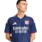 Olympique Lyonnais adidas 2025/26 Away Replica Jersey - Blue/White