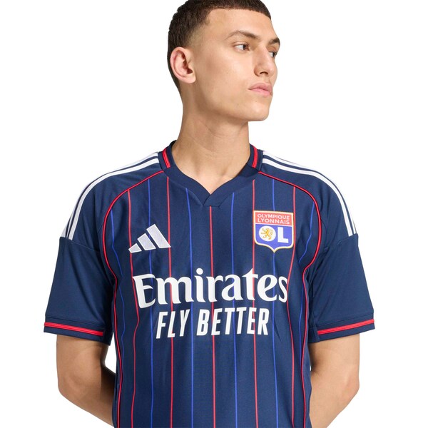 Olympique Lyonnais adidas 2025/26 Away Replica Jersey - Blue/White