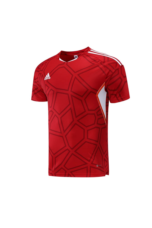 Adidas Short Sleeve Training Jersey Set - AD01- Red/Black