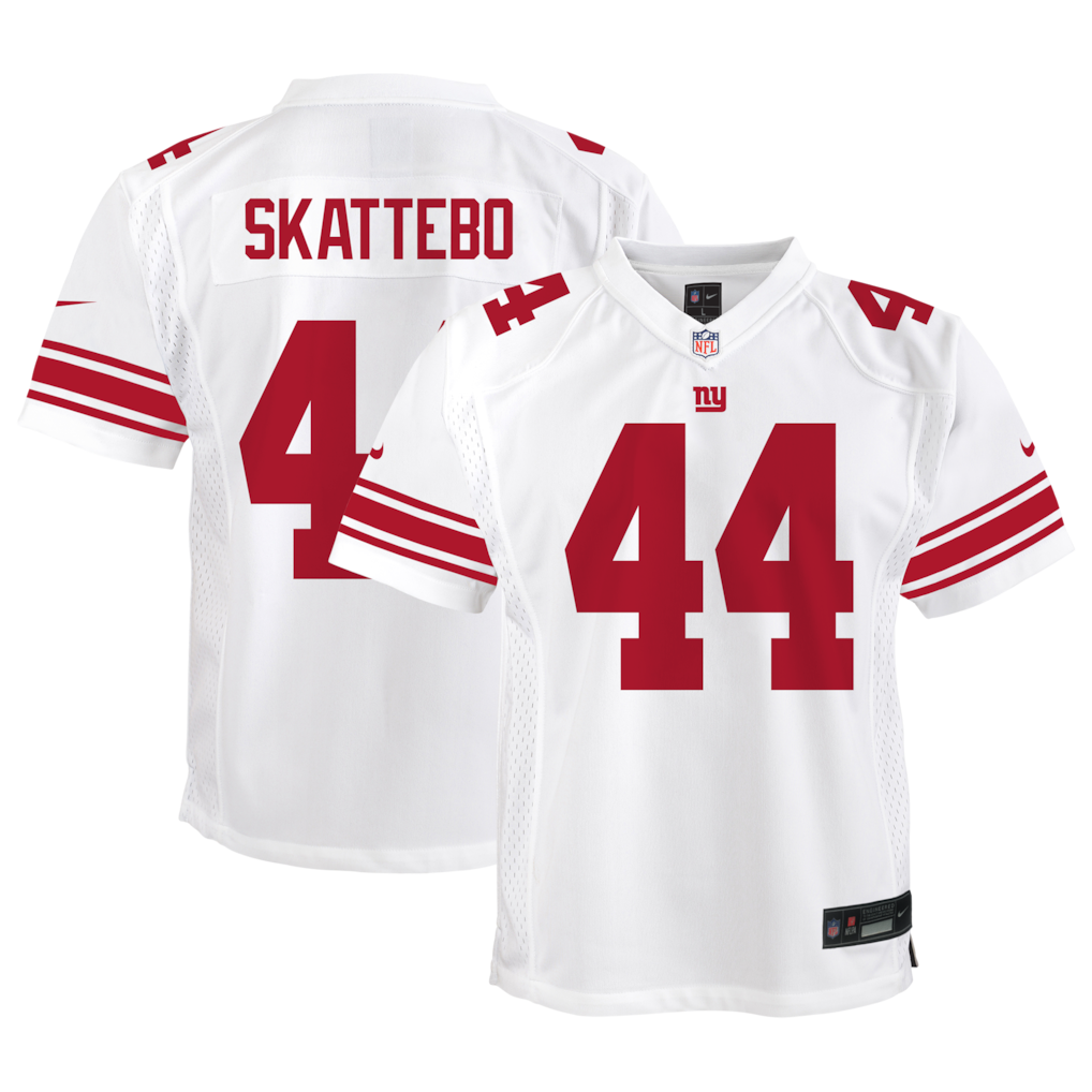 Youth Cam Skattebo New York Giants Nike Team Game Player Jersey - White