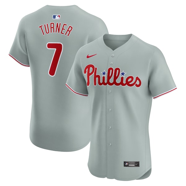 Trea Turner Philadelphia Phillies Nike Road Elite Player Jersey - Gray