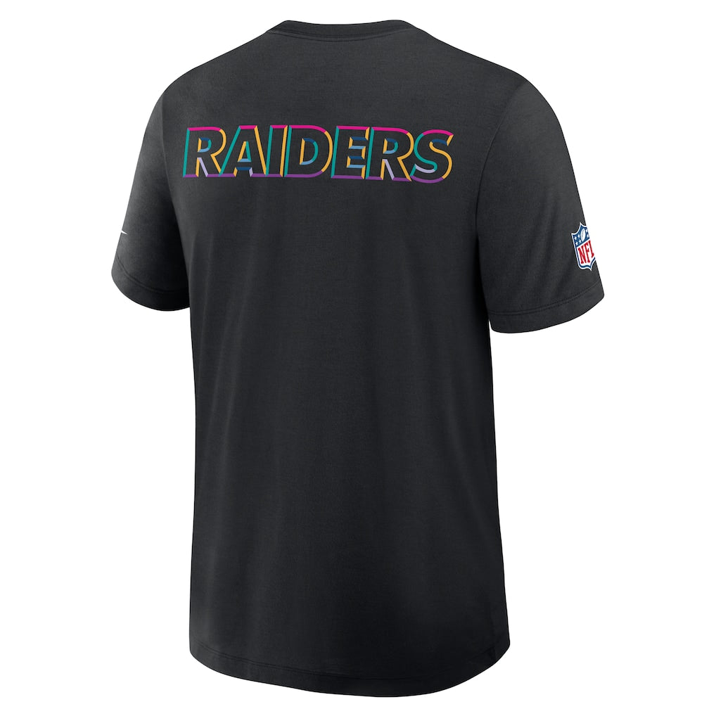 Las Vegas Raiders Nike 2025 NFL Crucial Catch Tri-Blend Dri-FIT T-Shirt - Black