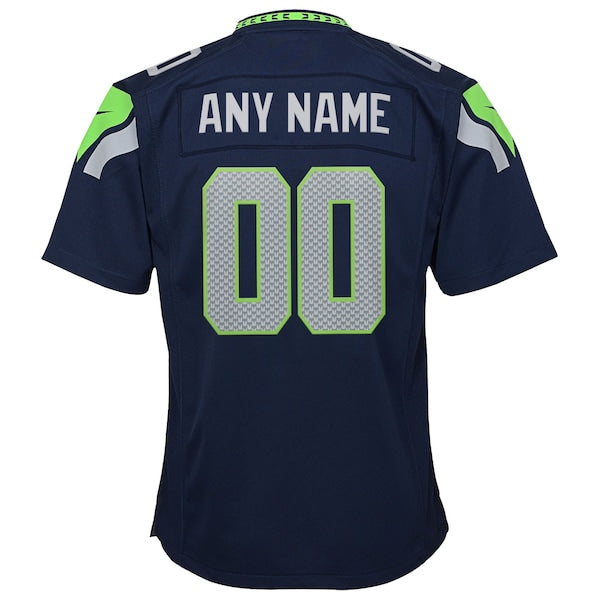 Seattle Seahawks Nike Youth 50th Season Team Custom Game Jersey - College Navy/Navy