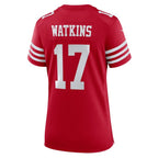 Jordan Watkins San Francisco 49ers Nike Women's Team Game Jersey -  Scarlet