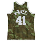 Dirk Nowitzki Dallas Mavericks Hardwood Classics 1998/99 Ghost Green Swingman Jersey - Camo