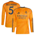 Jude Bellingham Los Merengues adidas 2024/25 Away Replica Long Sleeve Player Jersey - Orange