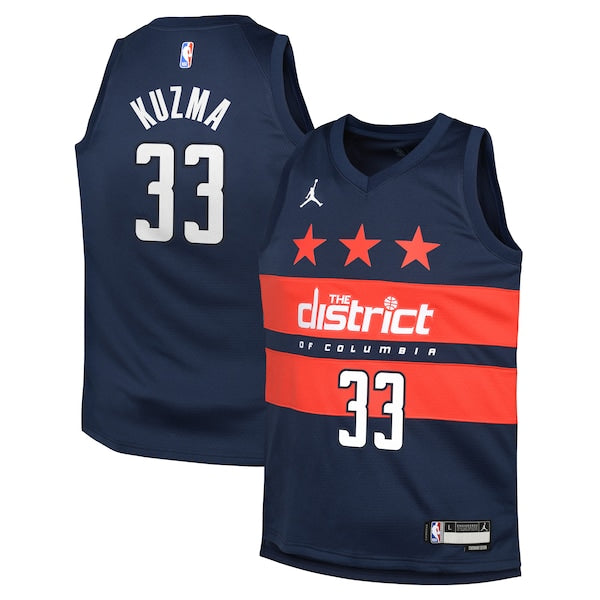 Kyle Kuzma Washington Wizards Jordan Brand Youth Swingman Jersey - Statement Edition - Navy