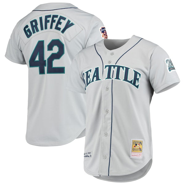 Ken Griffey Jr. Seattle Mariners 20th Anniversary Cooperstown Collection Authentic Jersey - Gray