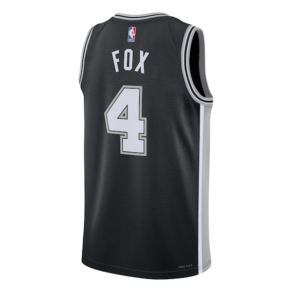 De'Aaron Fox San Antonio Spurs Nike Unisex Swingman Player Jersey - Icon Edition - Black