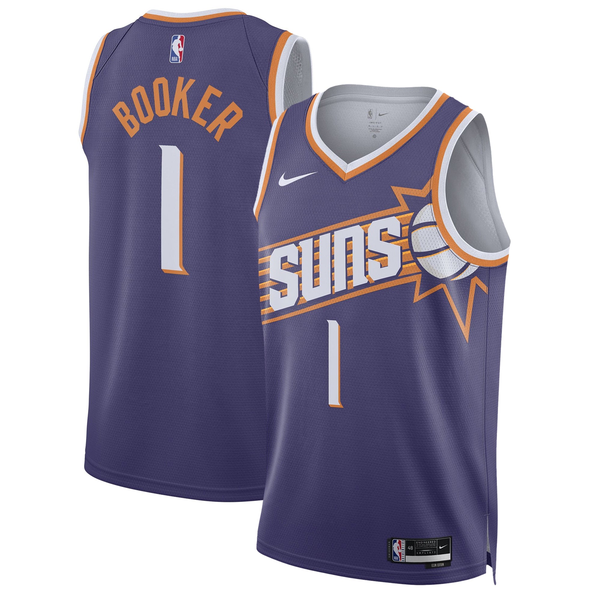 Devin Booker Phoenix Suns Nike Unisex Swingman Jersey - Association Edition - White/Purple