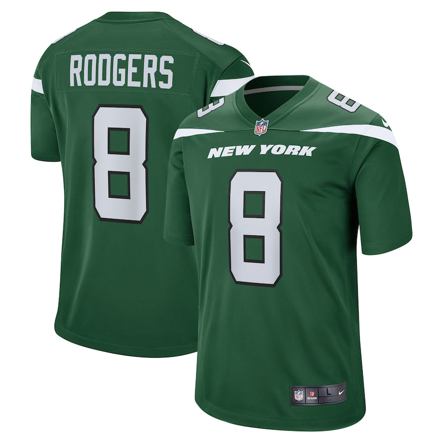 Aaron Rodgers New York Jets Nike Youth Game Jersey - Black/Green/White