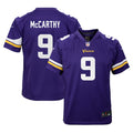 J.J. McCarthy Minnesota Vikings Nike Youth Team Player Game Jersey - Purple/White