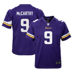 J.J. McCarthy Minnesota Vikings Nike Youth Team Player Game Jersey - Purple/White