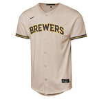 Jackson Chourio Milwaukee Brewers Nike Youth Home Replica Player Jersey - Cream