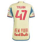 John Tolkin New York Red Bulls adidas 2024 Daniel Patrick Kit Authentic Jersey - Yellow