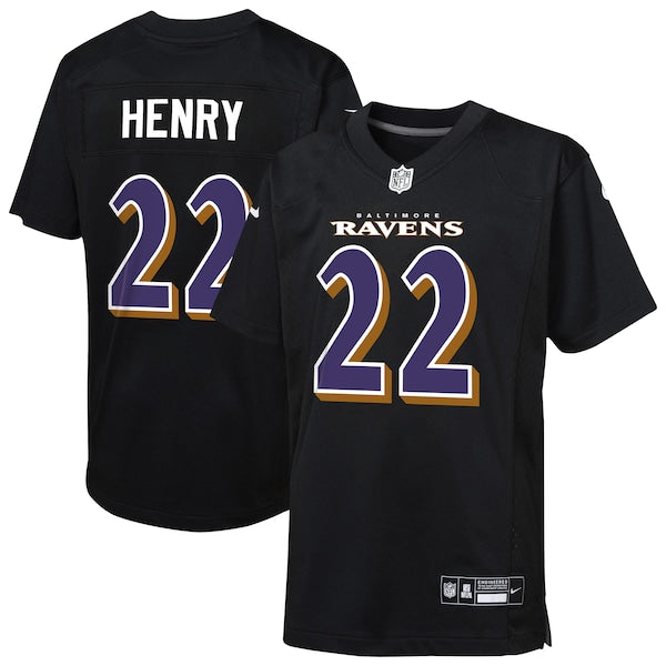 Derrick Henry Baltimore Ravens Nike Youth Fashion Game Jersey - Carbon Black