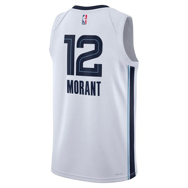 Ja Morant Memphis Grizzlies Nike Unisex Swingman Badge Player Jersey - Association Edition - White