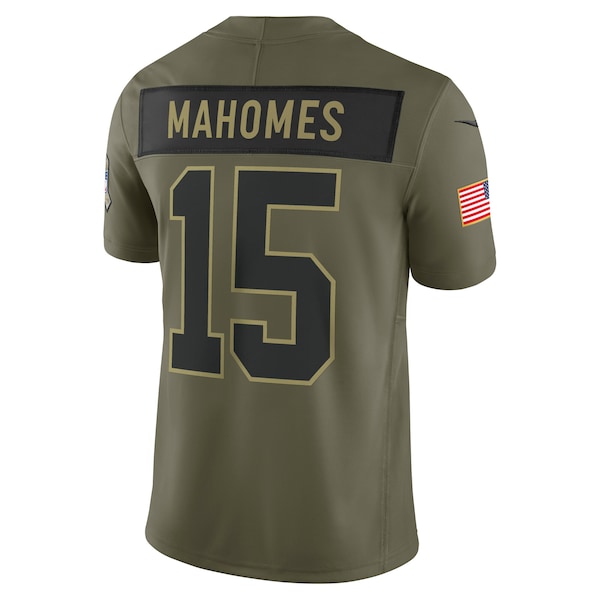 Patrick Mahomes Kansas City Chiefs Nike 2025 Salute to Service Limited Jersey - Olive