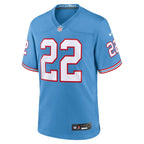 Derrick Henry Tennessee Titans Nike Oilers Throwback Alternate Game Player Jersey - Light Blue/Navy