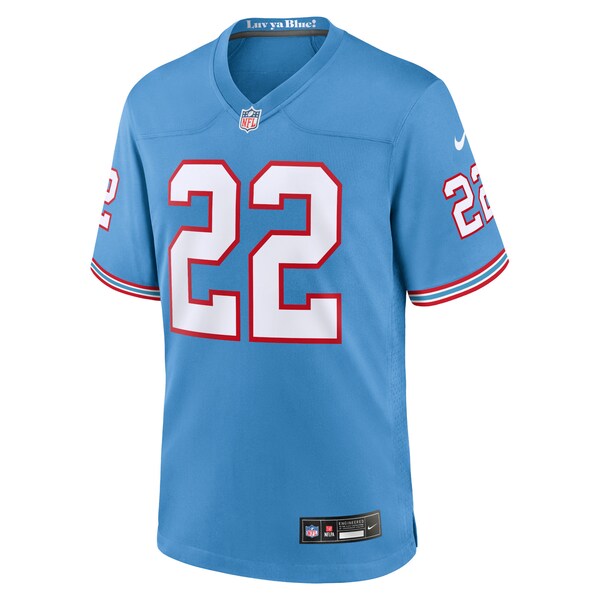 Derrick Henry Tennessee Titans Nike Oilers Throwback Alternate Game Player Jersey - Light Blue/Navy