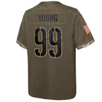 Chase Young Washington Commanders Nike Youth 2022 Salute To Service Player Limited Jersey - Olive