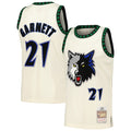 Kevin Garnett Minnesota Timberwolves  Chainstitch Swingman Jersey - Cream
