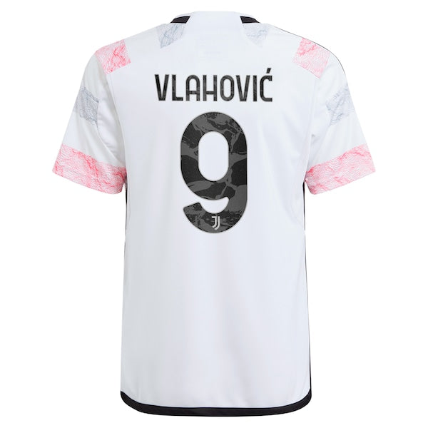Dušan Vlahović Juventus adidas Youth 2023/24 Away Replica Jersey - White