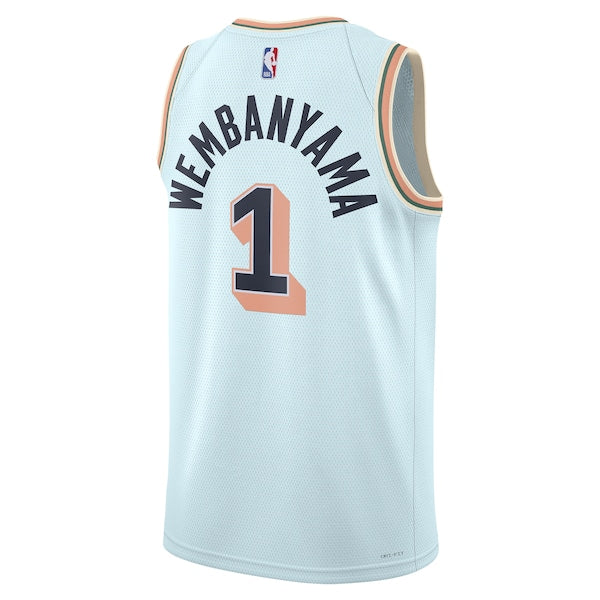 Victor Wembanyama San Antonio Spurs Nike Unisex 2024/25 Swingman Player Jersey - City Edition - Light Blue