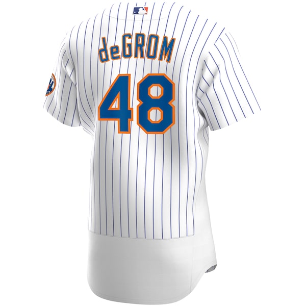 Jacob deGrom New York Mets Nike Home Authentic Player Jersey - White/Royal