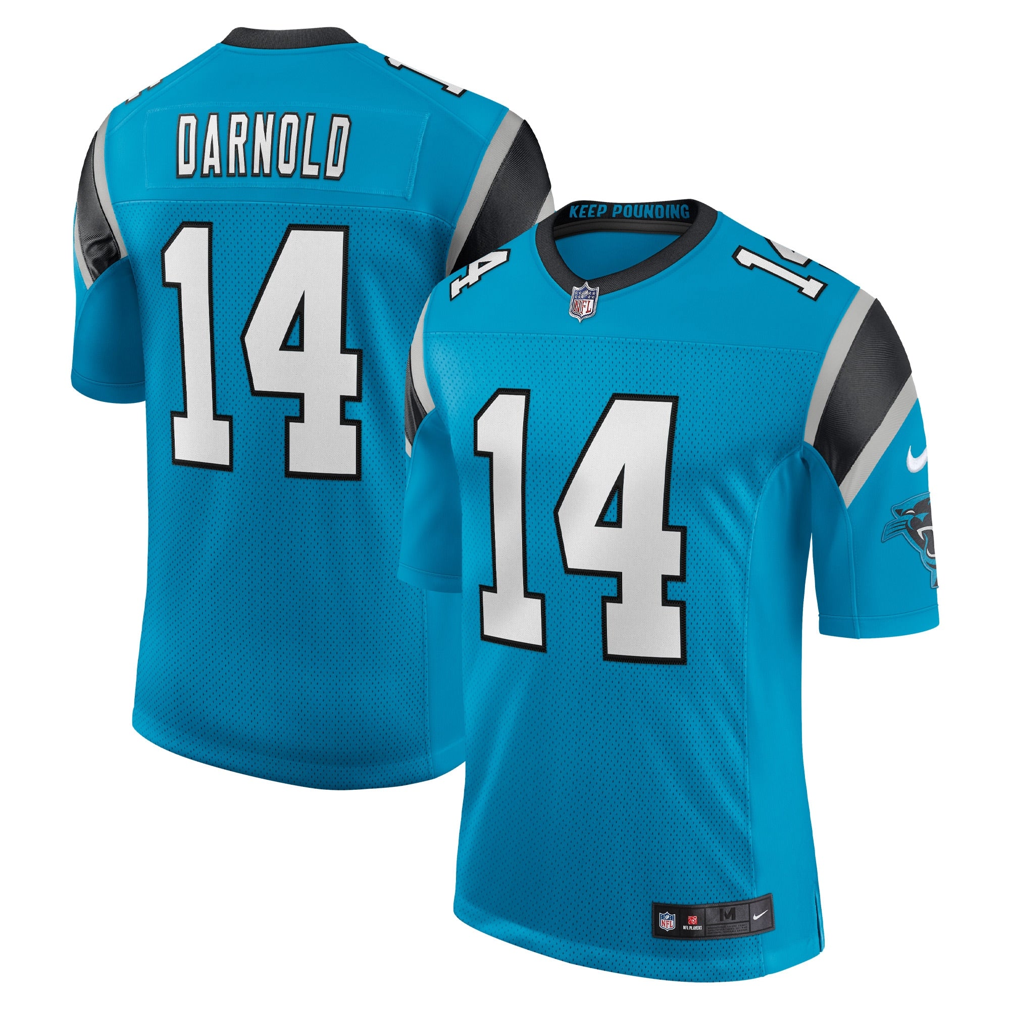 Sam Darnold Carolina Panthers Nike Vapor Limited Jersey - White/Black/Blue