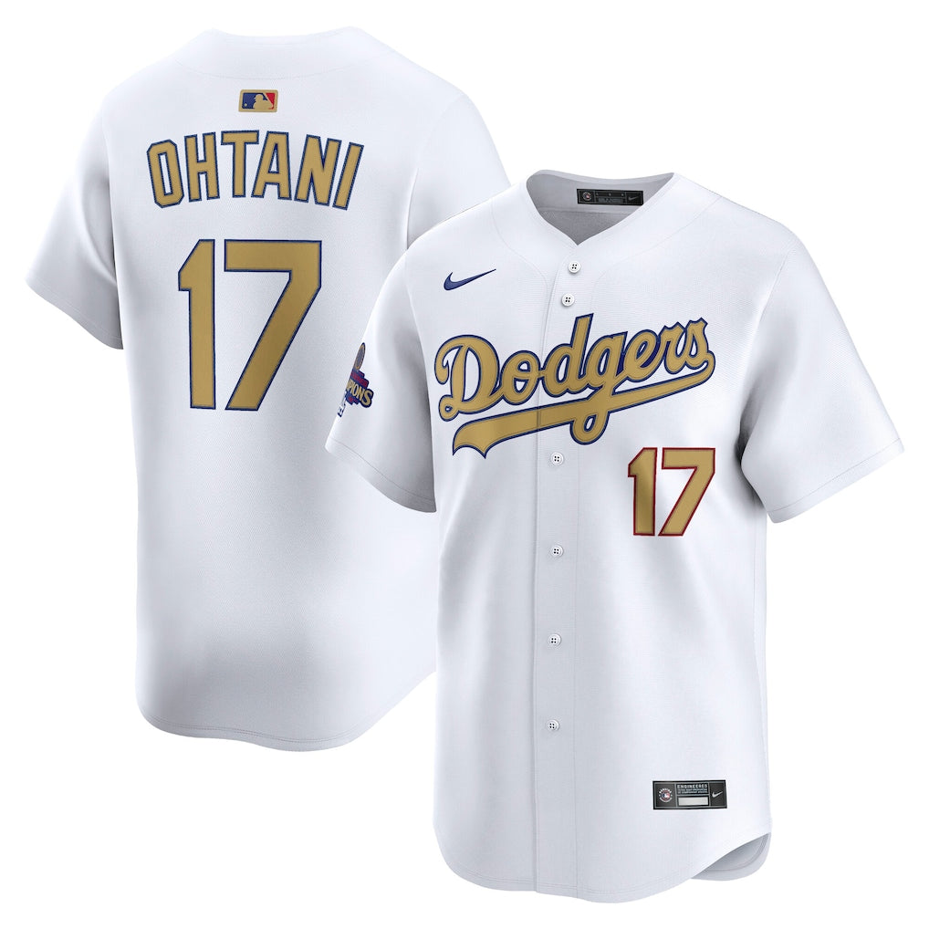 Shohei Ohtani Los Angeles Dodgers Nike 2025 Gold Collection Limited Jersey – White