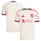 Liverpool adidas 2025/26 Away Replica Jersey - White/Green/Red