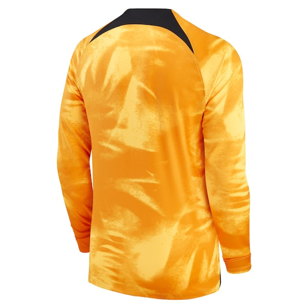 Netherlands National Team Nike 2022/23 Home Breathe Stadium Replica Blank Long Sleeve Jersey - Orange