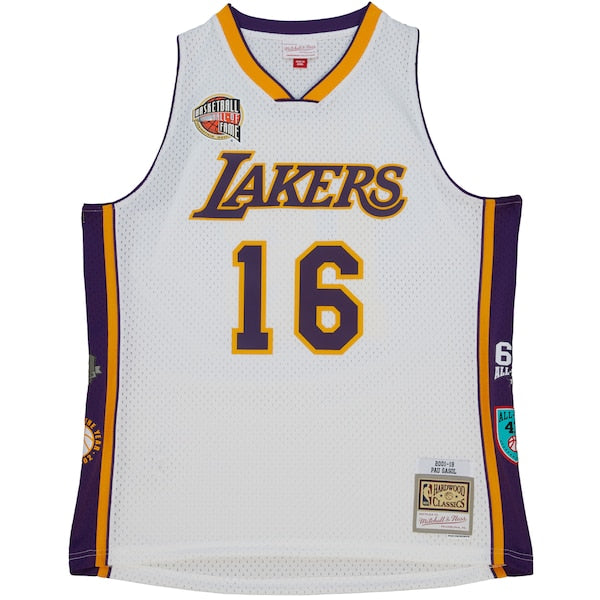 Pau Gasol Los Angeles Lakers Unisex Hall of Fame Class of 2023 Throwback Swingman Jersey - White