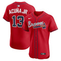 Ronald Acuña Jr. Atlanta Braves Nike Alternate 2 Elite Jersey - Red/White/Navy