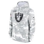 Las Vegas Raiders Nike 2024 Salute to Service Club Fleece Pullover Hoodie - Arctic Camo